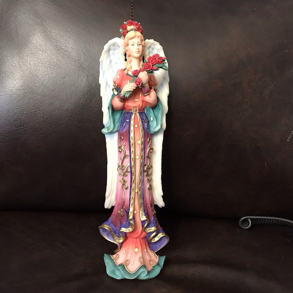 Lenox "Angel Of Virtue" 1999 Retired Holding Flowers 12"‎